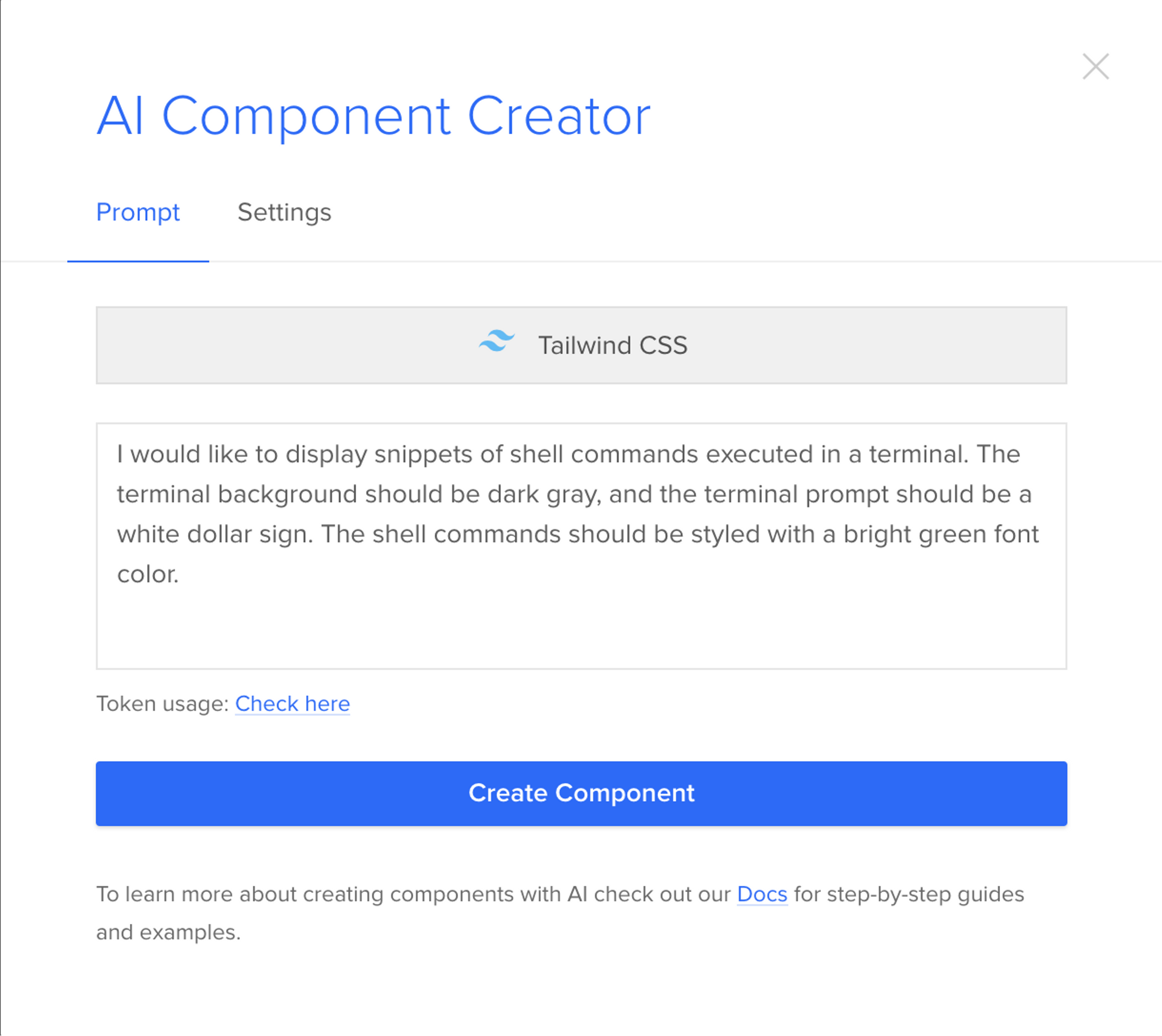 Generating designs with the UXPin AI Prompt